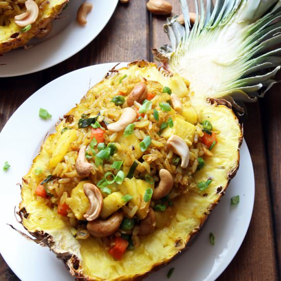 Thai Baked Pineapple Fried Rice