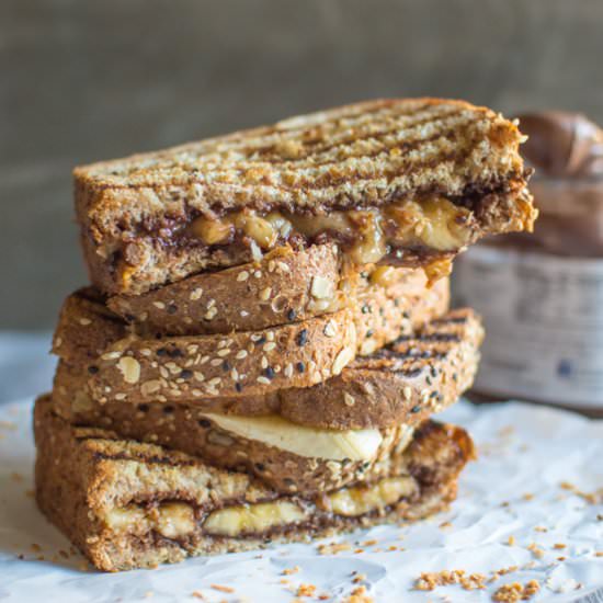 Grilled Banana Nutella Sandwich