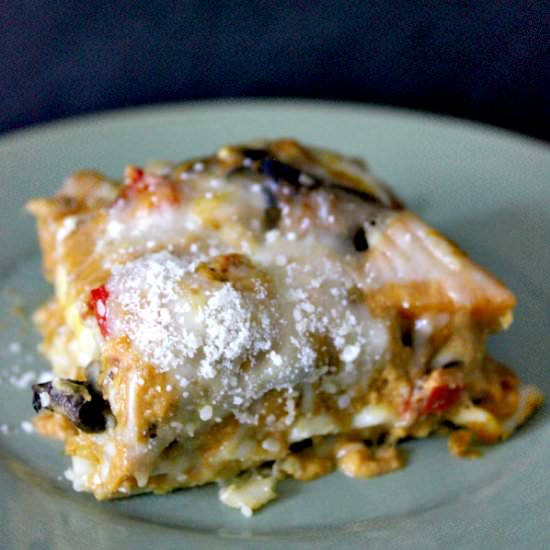 Vegetable Lasagna in Pumpkin Sauce