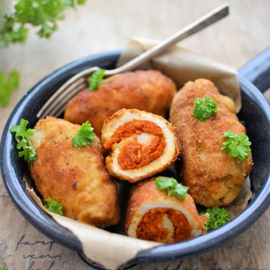 Roulade of Chicken with Carrots