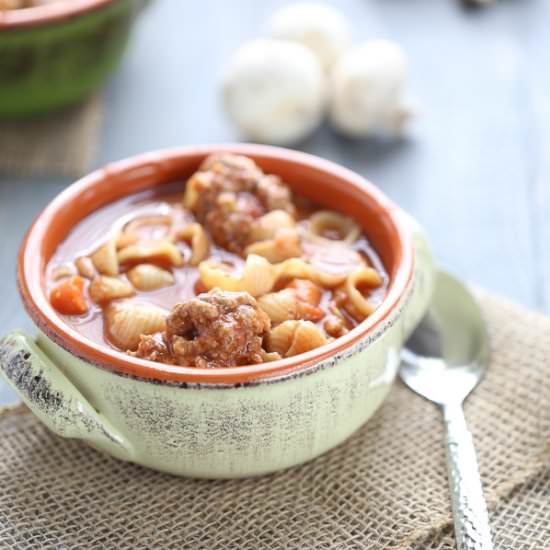 Easy Vegetable Soup with Meatballs