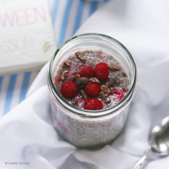 Chia Pudding with Raspberries