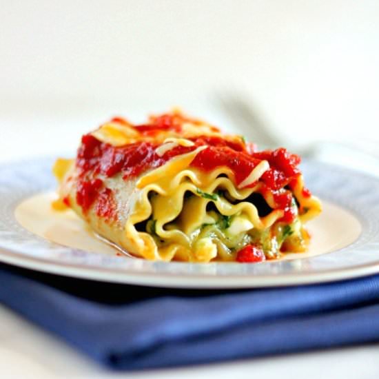 Lightened Up Lasagna Roll Ups
