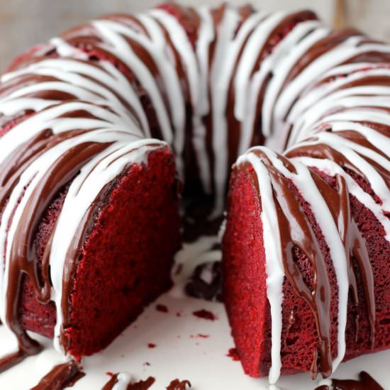 Red Velvet Sour Cream Bundt Cake