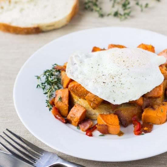 Sweet Potato Hash with Bacon