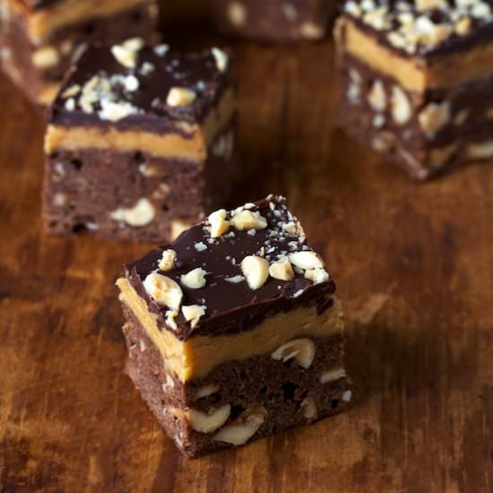 Salted peanut brownies