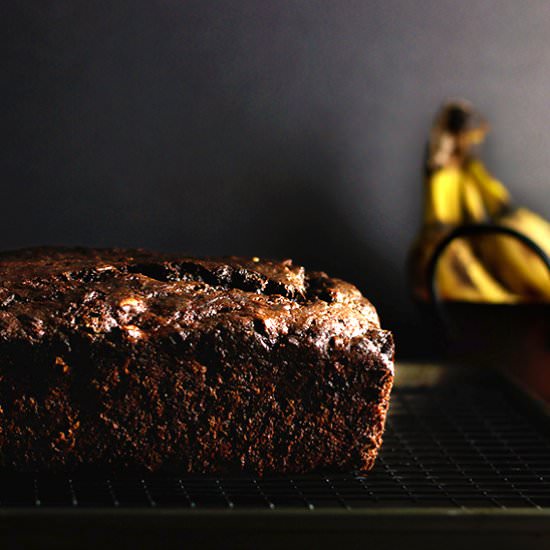 Dark as Sin Chocolate Banana Bread