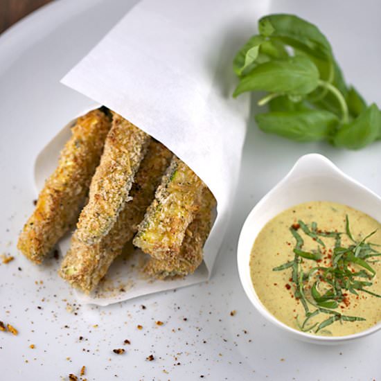 Baked Zucchini Parmesan Fries