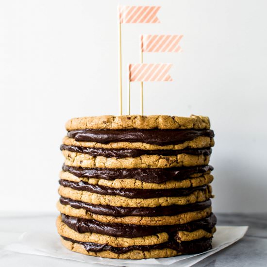 Chocolate Chunk Cookie Layer Cake