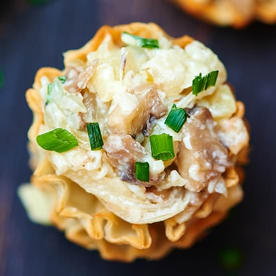 Mini Onion, Mushroom, & Apple Tart