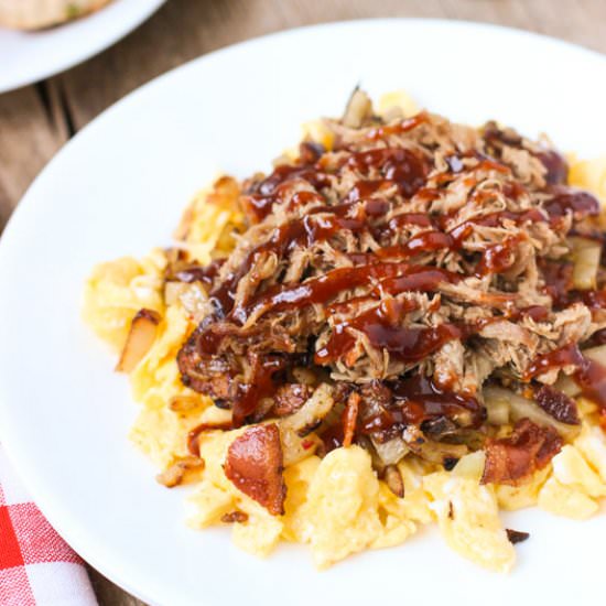BBQ Pulled Pork Egg Scramble