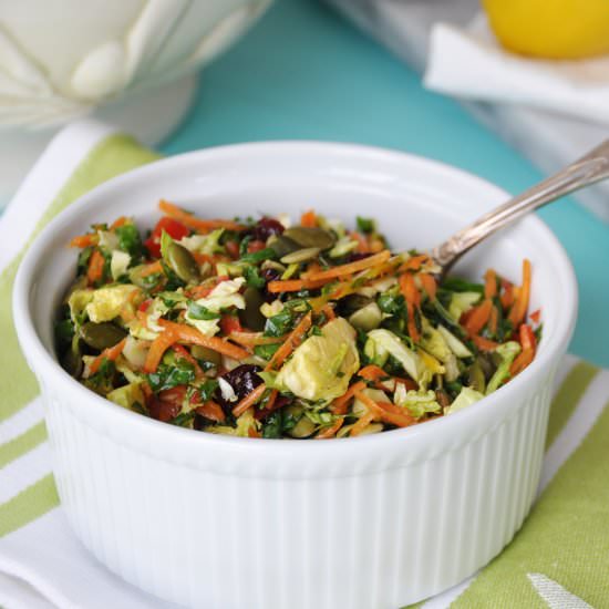 Brussels Sprout, Kale, Carrot Slaw