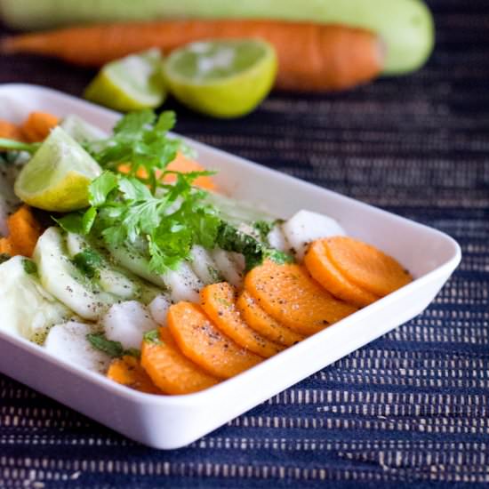 Carrot Radish and Cucumber Salad