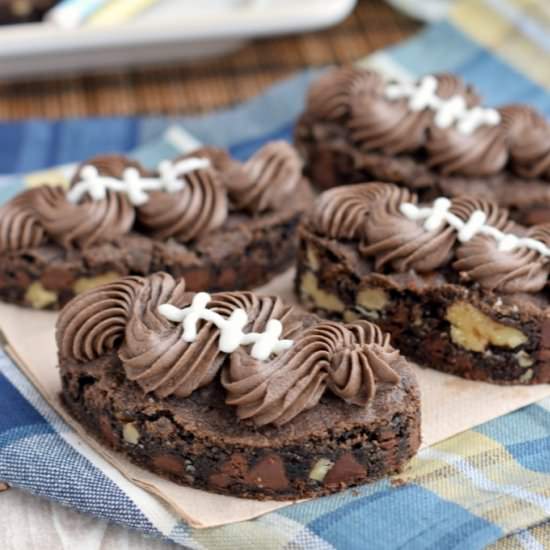 Frosted Chocolate Nut Cookie Bars