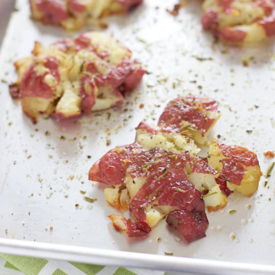 Rosemary Garlic Smashed Potatoes