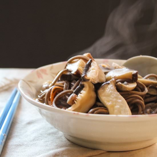 Three Mushrooms Soba Miso Soup