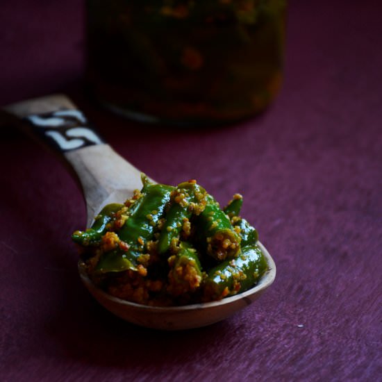 Instant Green Chilli Pickle