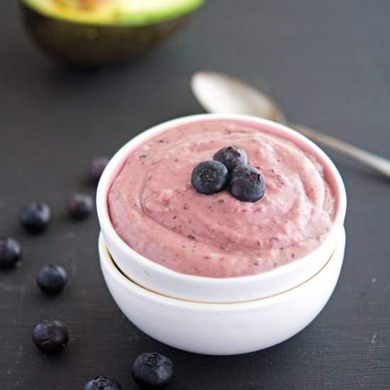 Blueberry Avocado and Chia Pudding