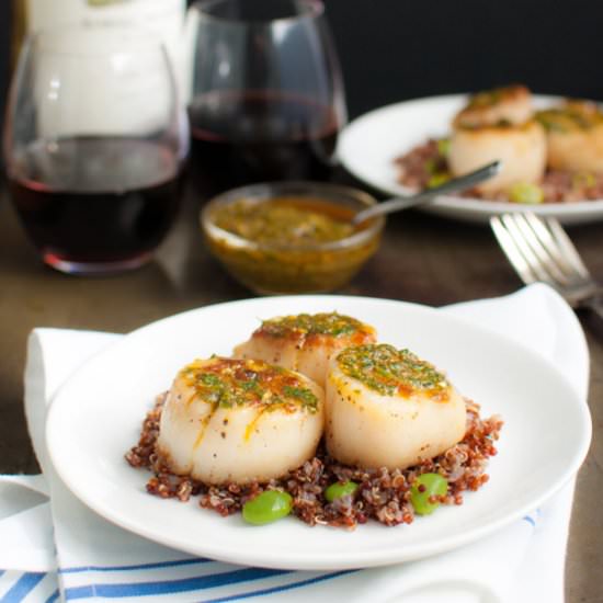 Scallops with Chermoula Sauce