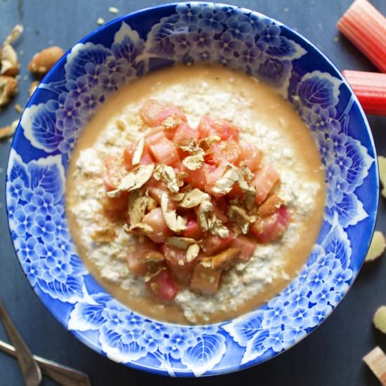 Rhubarb, Vanilla & Ginger Bircher