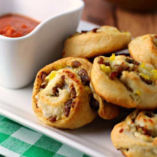 Cheesy Sausage Pinwheels