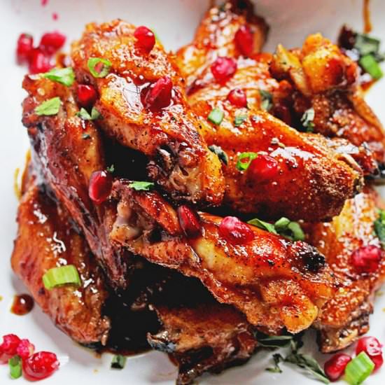 Pomegranate Honey Wings