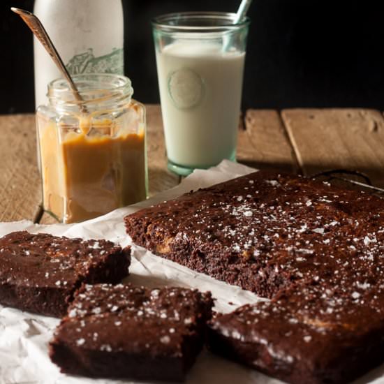 Chocolate Salted Caramel Brownies