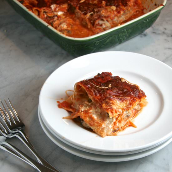 Easy Mushroom Lasagna
