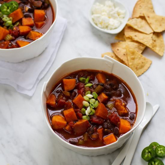 Black Bean and Sweet Potato Chili
