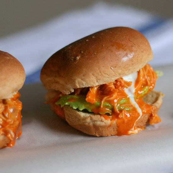 Pulled Buffalo Chicken Sliders