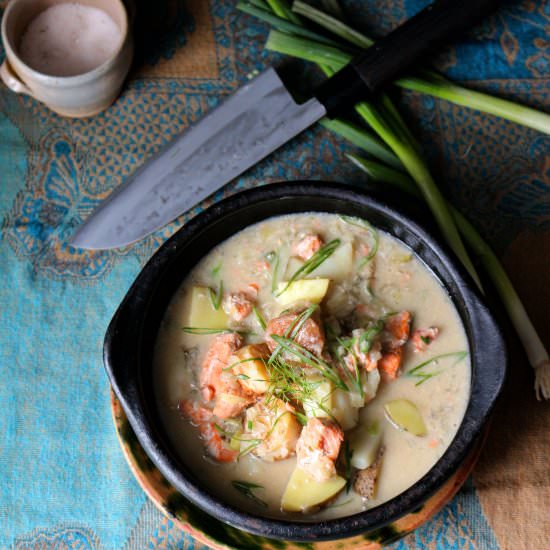 Salmon and Scallop Chowder