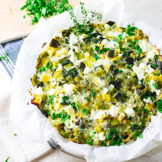 Potato, Leek, and Feta Pie
