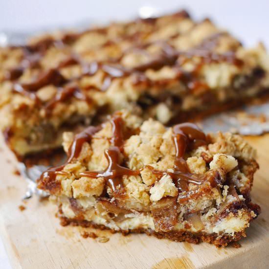 Speculoos Apple Crumble Cheese Bars