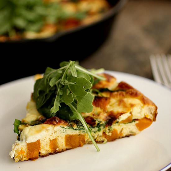 Pumpkin, Spinach & Ricotta Frittata