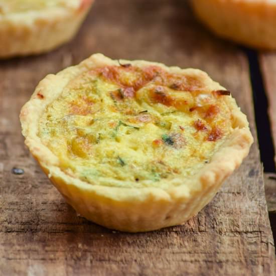 Mini Bacon Swiss Quiche Lorraines
