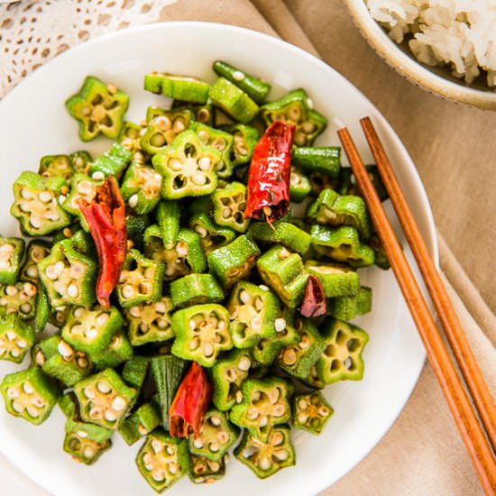 Four-Ingredient Okra Stir-Fry