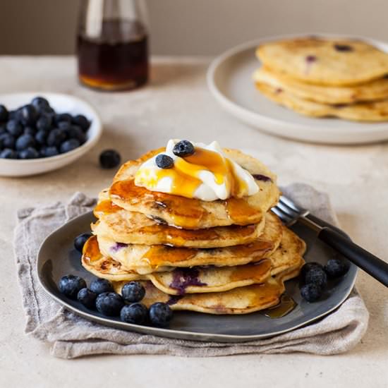 Blueberry Pancakes with Ricotta