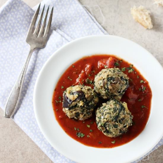 Eggplant Spinach Meatballs