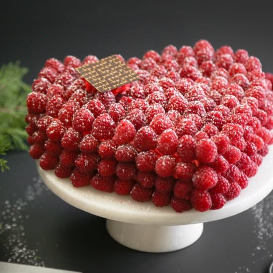 Raspberry Devil’s Food Cake