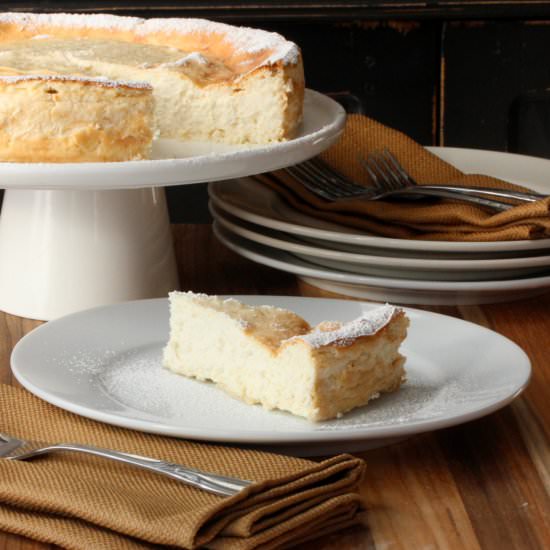 Rustic ricotta cheesecake