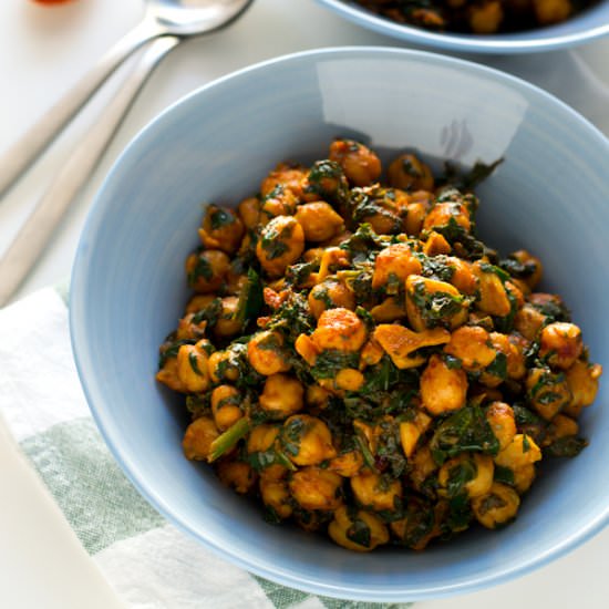 Spanish Spinach with Chickpeas