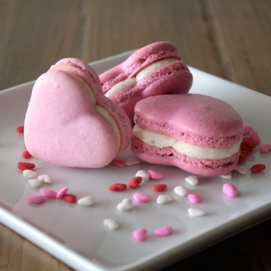 Valentine’s Heart Macarons
