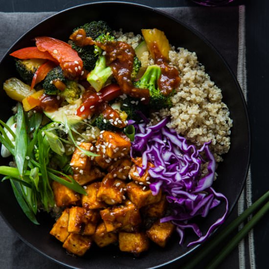 Korean Barbecue Tofu Bowls