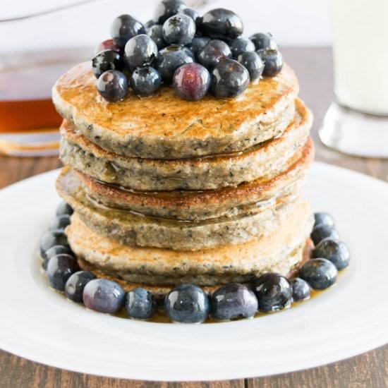 Blueberry Smoothie Spelt Pancakes