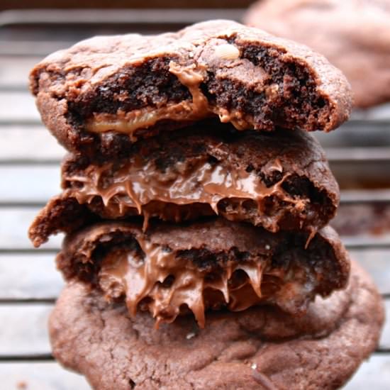 Gooey Dark Chocolate Cookies