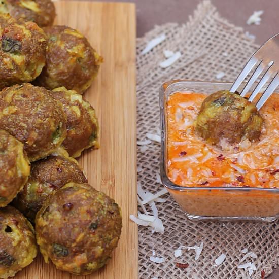 Cheesy Cheddar Stuffed Turkey Balls