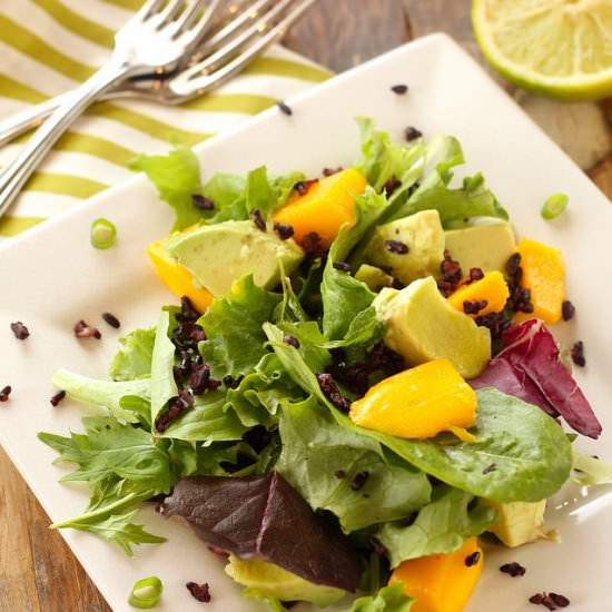 Mango Avocado Forbidden Rice Salad