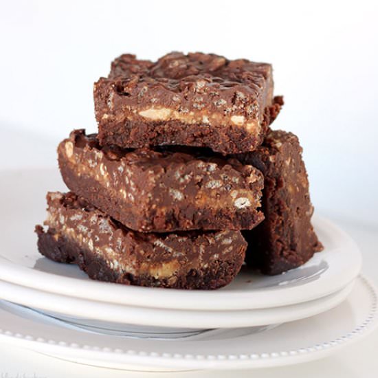 Buckeye Crunch Brownies