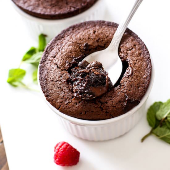Chocolate Fudge Cakes for 2