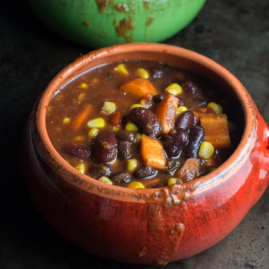 Vegetable Packed Slow Cooker Chili